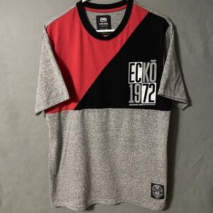 Vintage Y2K Ecko Unltd T Shirt Men Size L Gray Big Logo Streetwear Skater